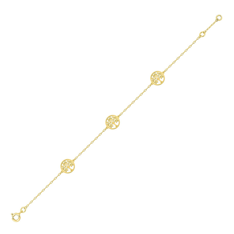 bracelet-trois-arbres-de-vie-or-jaune-Robbez-Masson-2 bracelet-trois-arbres-de-vie-or-jaune-Robbez Masson