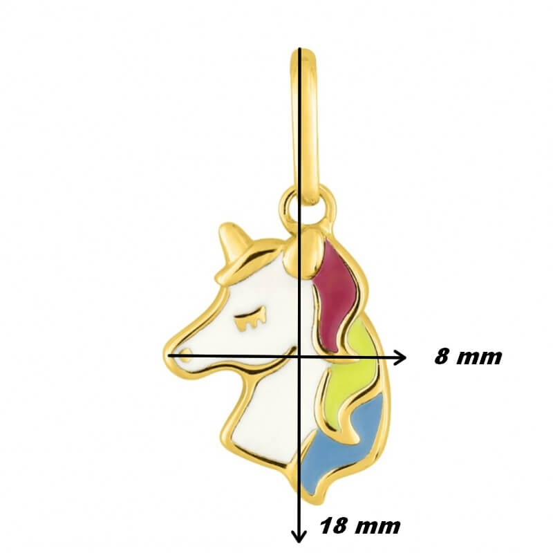 pendentif-licorne-enfant-plaqué-or-robbez-masson-136349-dimensions Pendentif Enfant ROBBEZ MASSON, Plaqué Or Licorne