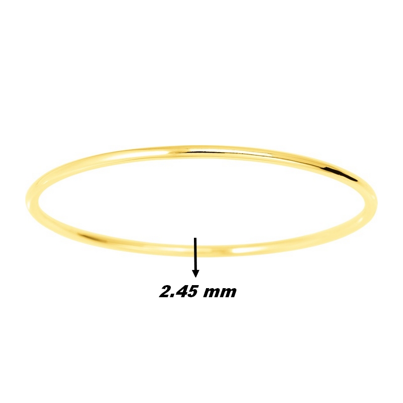 Bracelet Jonc 2.45 mm Femme Or jaune 750/1000 ROBBEZ MASSON, largeur