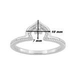 Bague royale Femme Argent 925/1000 et Oxyde de zirconium MURAT, dimensions