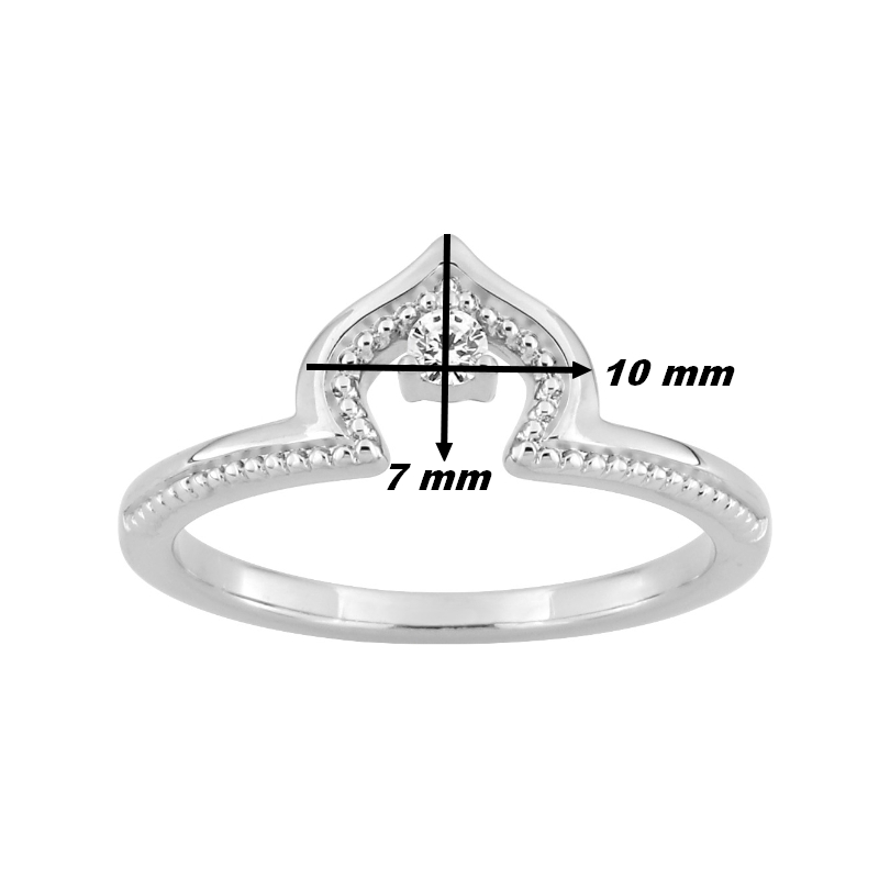Bague-Femme-Argent-et-oxyde-MURAT-307020-1-dimensions Bague royale Femme Argent 925/1000 et Oxyde de zirconium MURAT, dimensions