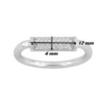 Bague Femme Argent 925/1000 et Oxydes de zirconium MURAT, dimensions