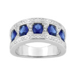 Bague Femme Argent 925/100 et Oxydes de zirconium bleus et blancs CHRISTIAN BERNARD