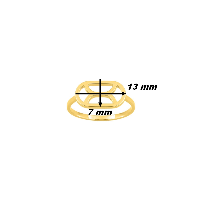 Bague Femme graphique Plaqué Or MURAT, dimensions