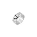 Bague Femme large Argent 925/1000 et Oxydes de zirconium MURAT, largeur