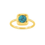 Bague Femme Plaqué Or et Turquoise MURAT