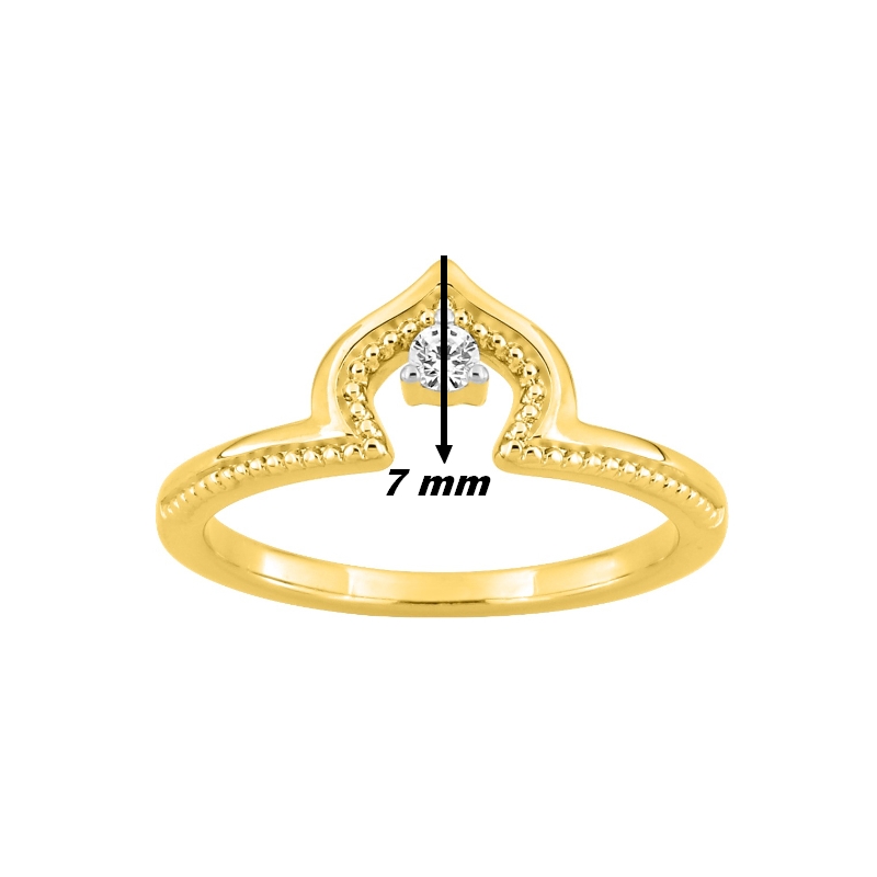 Bague Femme Plaqué or et Oxyde de zirconium MURAT, largeur