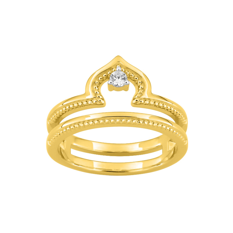 Bague Femme Plaqué Or et Oxydes de zirconium MURAT