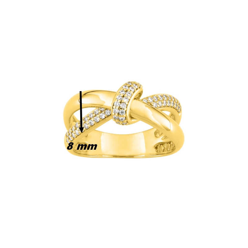 Bague Femme Plaqué Or et Oxydes de zirconium MURAT, largeur