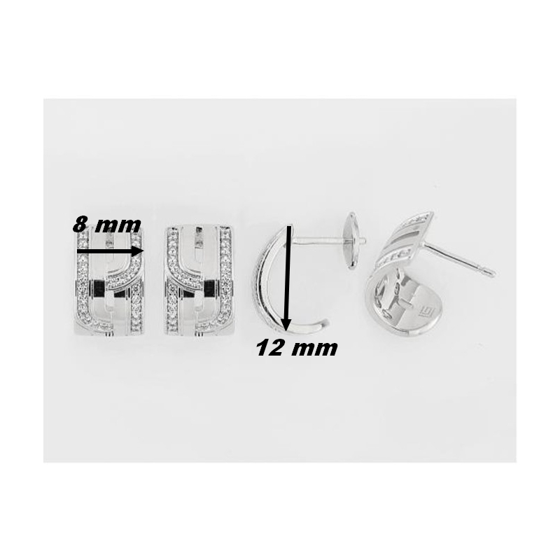 Boucles d'oreilles Femme Argent et Oxydes Guy Laroche dimensions
