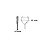 Boucles d'oreilles Femme Argent et Oxydes MURAT, dimensions