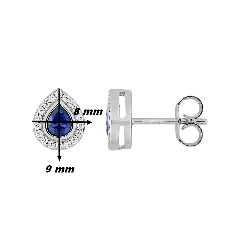Boucles d’oreilles Femme Argent 925/1000 et Oxydes de zirconium de couleur CHRISTIAN BERNARD, dimensions