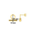 Boucles d'oreilles Femme Plaqué Or et Oxydes MURAT, dimensions