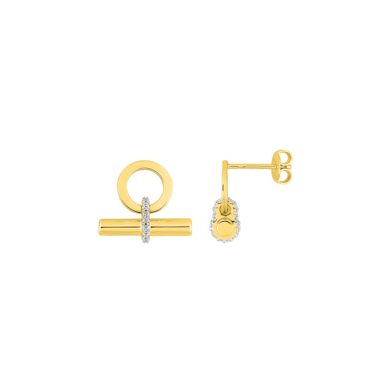 Boucles d'oreilles Femme Plaqué Or et Oxydes MURAT