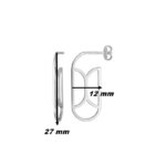 Boucles d'oreilles Femme Argent MURAT, dimensions