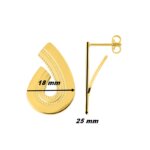 Boucles d'oreilles pendantes Femme Plaqué Or MURAT, dimensions