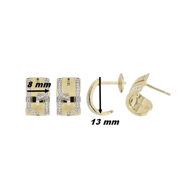 Boucles d'oreilles femme Plaqué Or et Oxydes Guy Laroche
