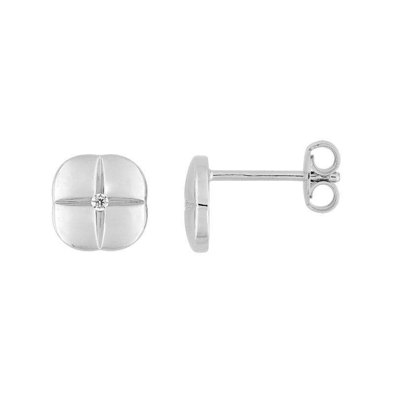 Boucles d'oreilles clou Femme Argent et Oxydes MURAT