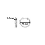 Boucles d'oreilles créoles Femme Argent et Oxydes MURAT, dimensions