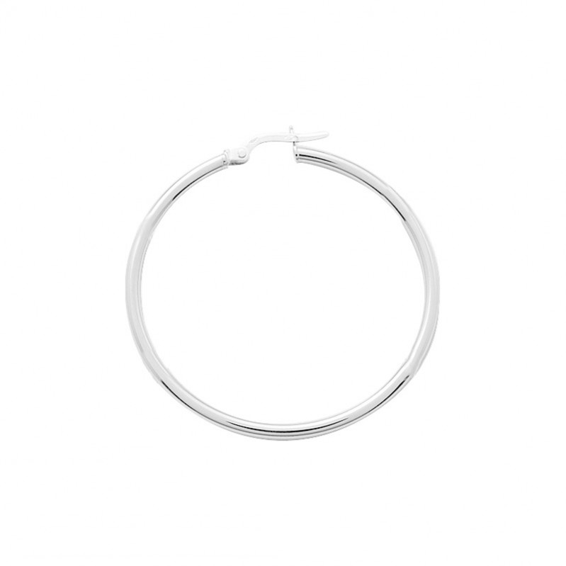 Boucles-d-oreilles-creoles-Femme-Or-blanc-750-2535-7G-robbez-masson Boucles d’oreilles créoles Femme Or blanc 750/1000 ROBBEZ MASSON