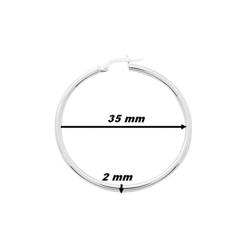 Boucles-d-oreilles-creoles-Femme-Or-blanc-750-2535-7G-robbez-masson,dimensions Boucles d’oreilles créoles Femme Or blanc 750/1000 ROBBEZ MASSON