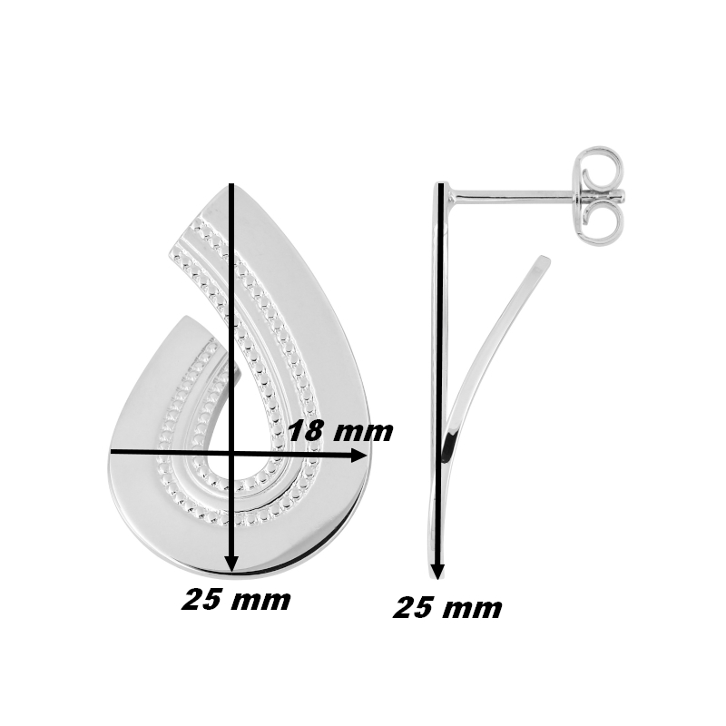 Boucles-d-oreilles-pendantes-Femme-Argent-MURAT-305061-dimensions Boucles d'oreilles pendantes Femme Argent MURAT, dimensions
