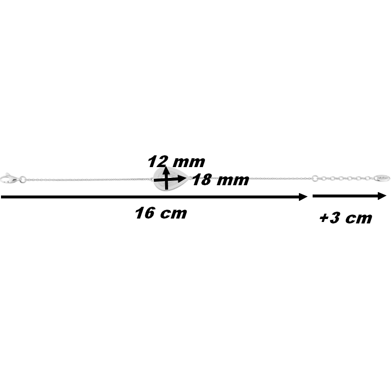 Bracelet-Femme-Argent-MURAT-303424-dimensions Bracelet Femme Argent 925/1000 MURAT, dimensions
