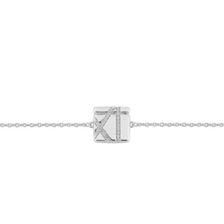 Bracelet Femme carré Argent 925/1000 et Oxydes de zirconium MURAT