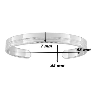 Bracelet jonc Femme Argent 925/1000 MURAT, largeur