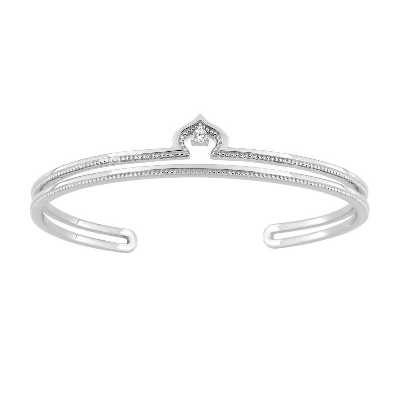 Bracelet-jonc-Femme-Argent-et-oxyde-MURAT-303020-1 Bracelet jonc royale Femme Argent 925/1000 et Oxyde de zirconium MURAT