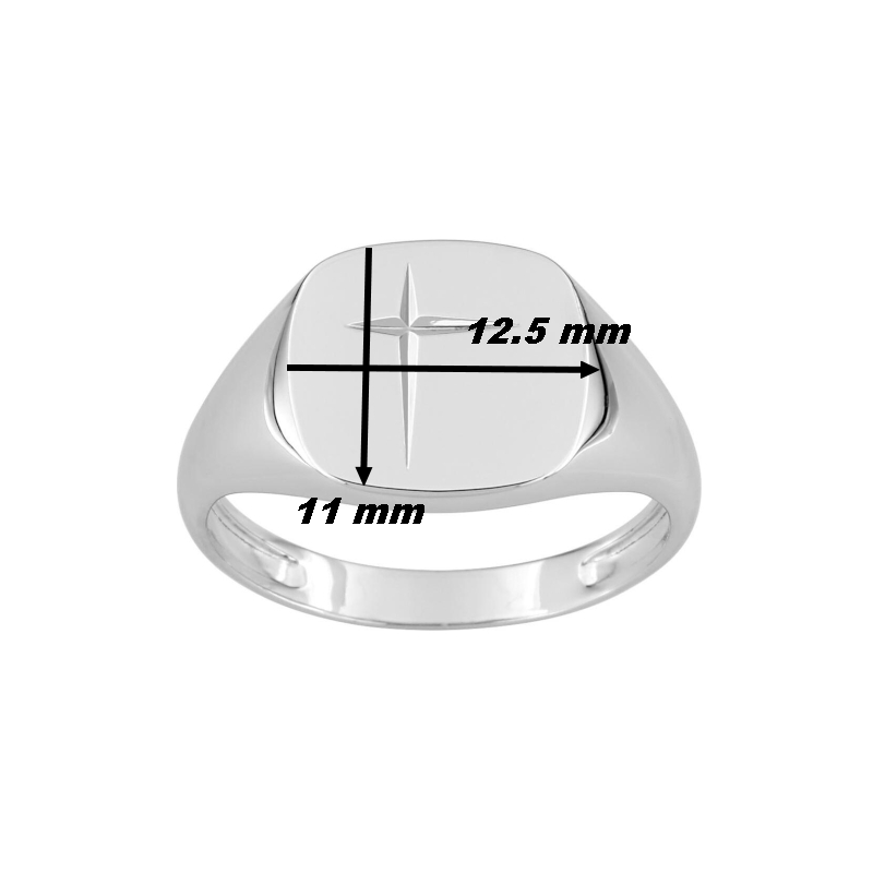 Chevaliere-Homme-Argent-925-robbez-masson-croix-337217-dimensions Chevalière Homme Argent 925/1000 motif Croix ROBBEZ MASSON, dimensions