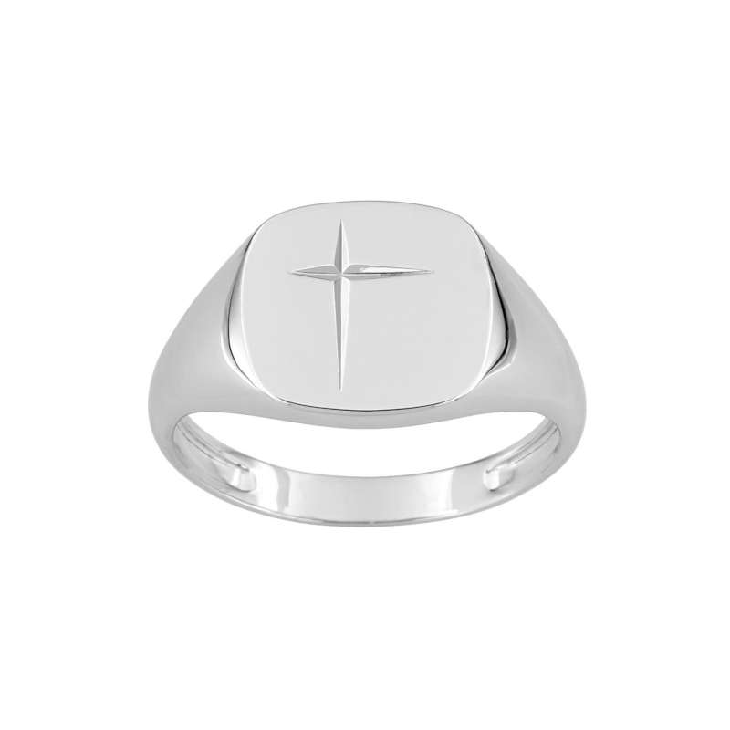Chevaliere-Homme-Argent-925-robbez-masson-croix-337217 Chevalière Homme Argent 925/1000 motif Croix ROBBEZ MASSON