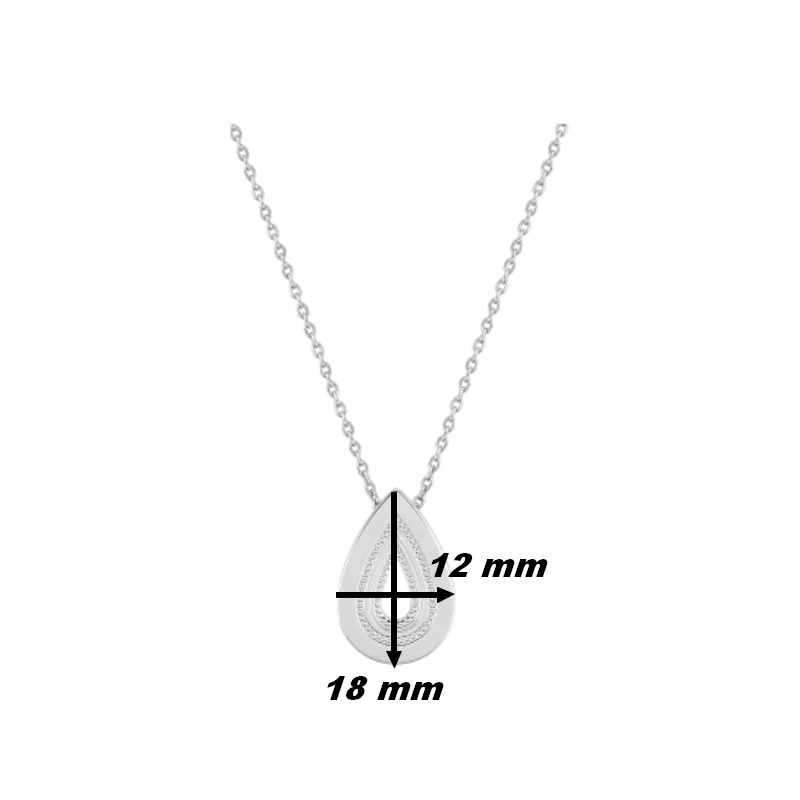 Collier-Femme-Argent-MURAT-302907-dimensions Collier Femme Argent 925/1000 MURAT, dimensions