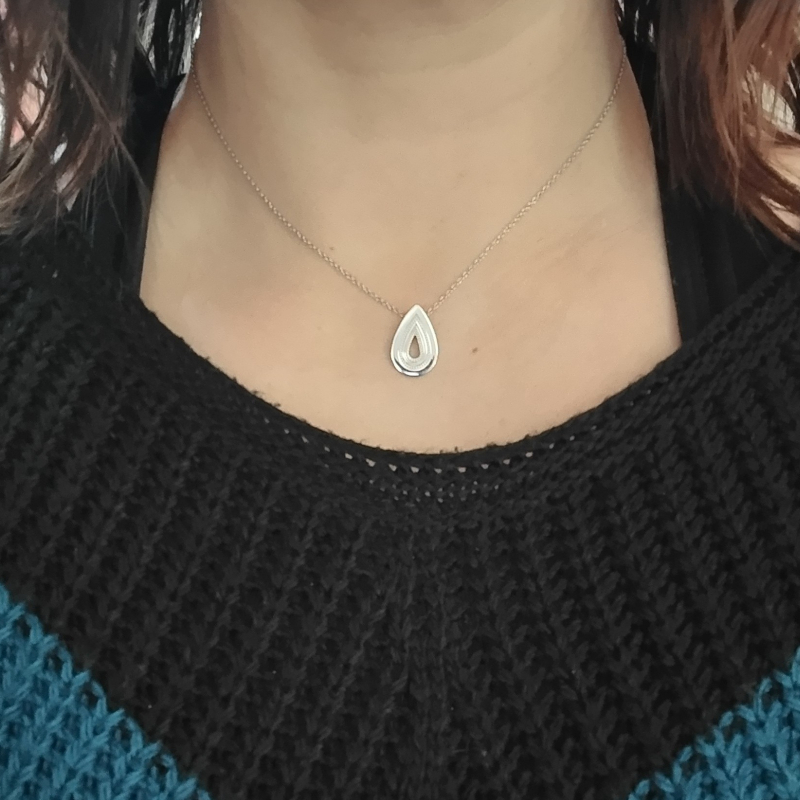 Collier-Femme-Argent-MURAT-302907-porte Collier Femme Argent 925/1000 MURAT porté
