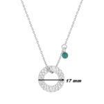 Collier Femme Argent 925/1000 et Turquoise MURAT, dimensions