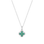 Collier Femme Argent 925/1000 et Oxydes de zirconium blancs et verts CHRISTIAN BERNARD