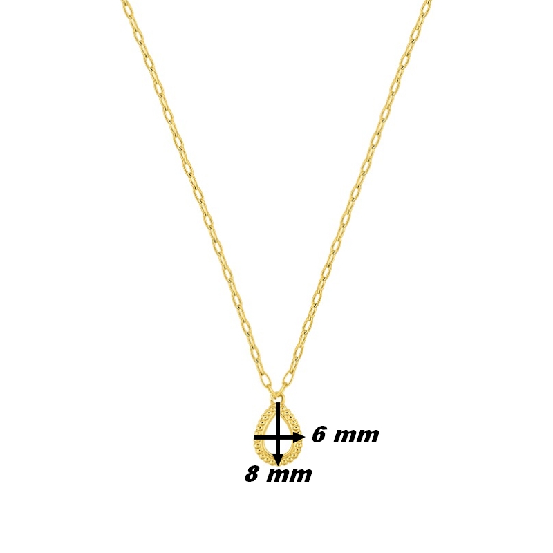 Collier goutte Femme Or jaune 750/1000 ROBBEZ MASSON, dimensions
