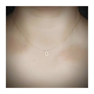 Collier goutte Femme Or jaune 750/1000 ROBBEZ MASSON porté