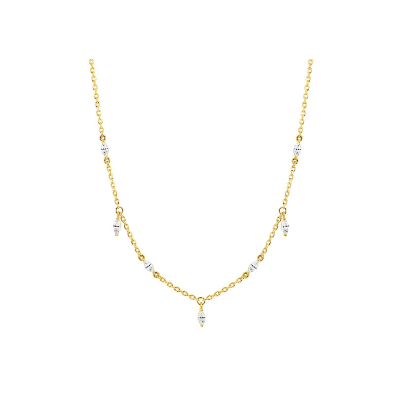 Collier goutte Femme Plaqué Or et Oxydes de zirconium MURAT