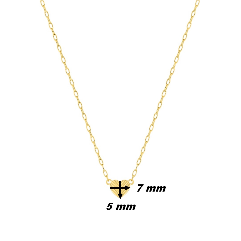 Collier Cœur Femme Or jaune 750/1000 ROBBEZ MASSON, dimensions