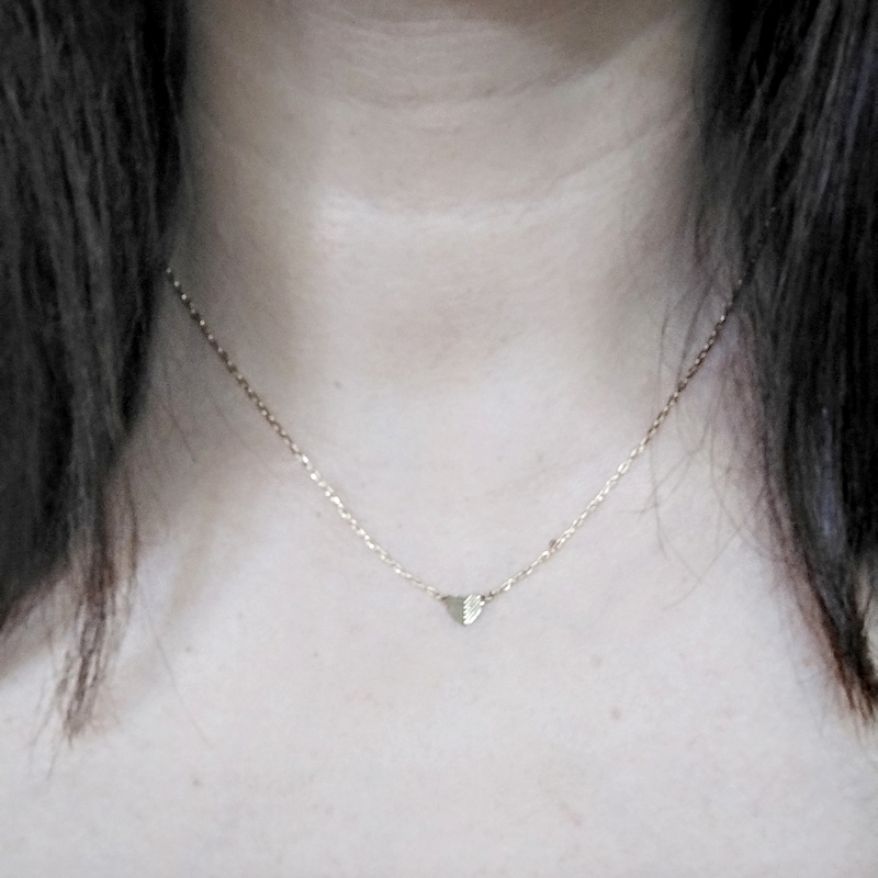 Collier Cœur Femme Or jaune 750/1000 ROBBEZ MASSON porté