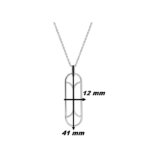 Collier Femme long graphique Argent 925/1000 MURAT, dimensions