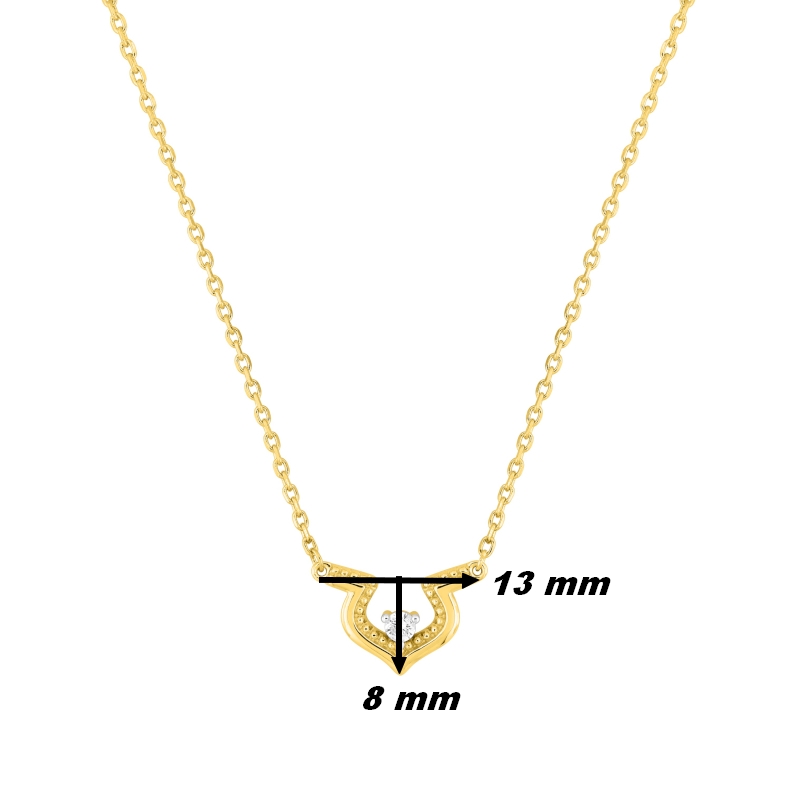Collier Femme royale Plaqué or et Oxyde de zirconium MURAT, dimensions