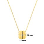 Collier Femme icône Plaqué Or et Oxyde de zirconium MURAT, dimensions