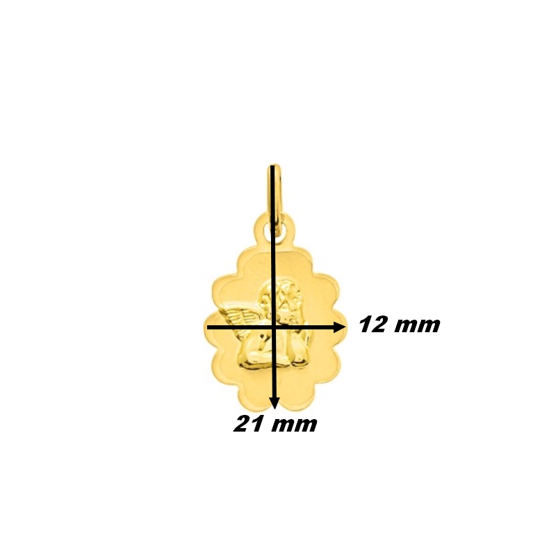 Medaille-Ange-Or-jaune-robbez-masson-20803-dimensions Médaille Ange Or jaune 750/1000 ROBBEZ MASSON, dimensions