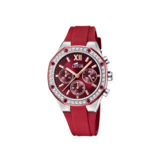 Montre LOTUS Femme Acier inoxydable et caoutchouc rouge 18875/3