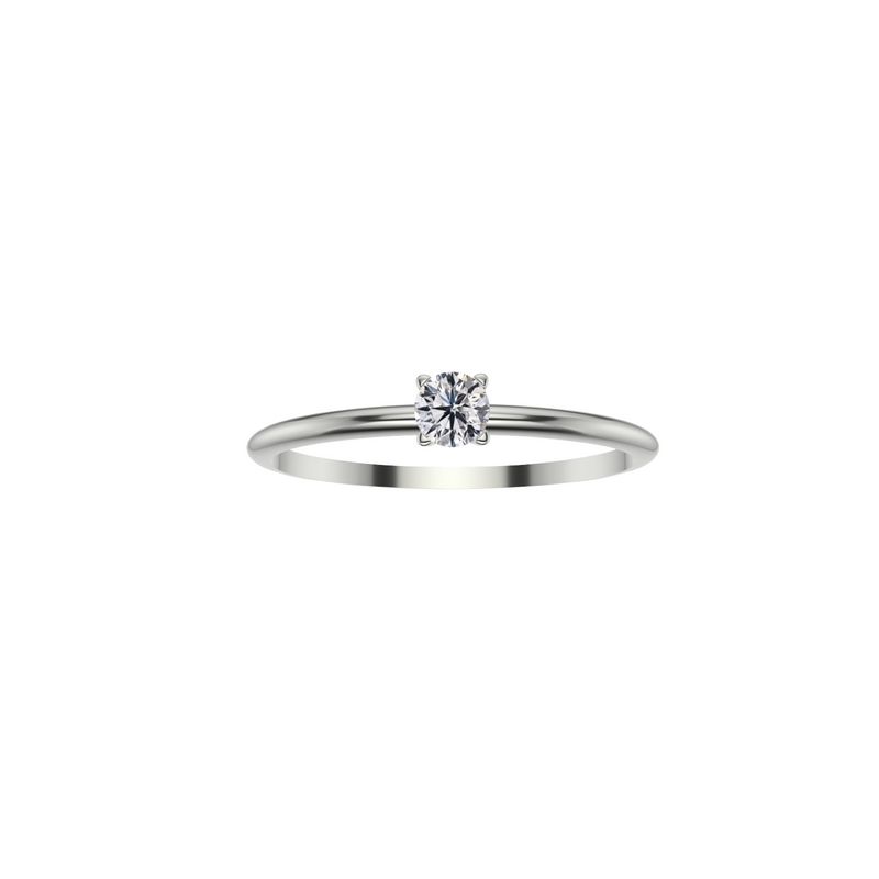Solitaire Or blanc 750/1000 et Diamant MY LITTLE DREAM by THOMAS JAVON