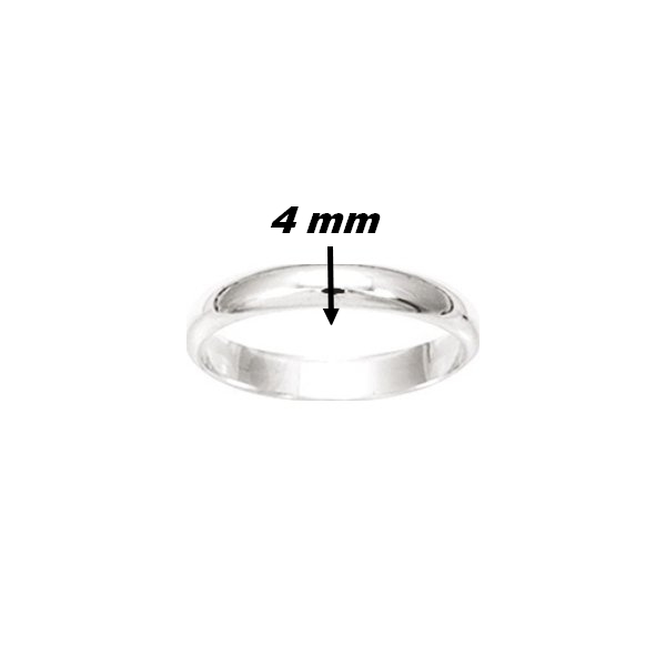 Alliance lisse Homme Argent 925/1000 ROBBEZ MASSON, largeur