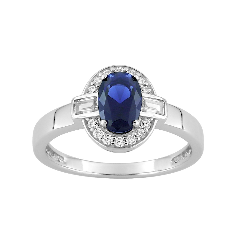 bague-femme-argent-oxydes-bleus-blancs-christian-bernard-337956-2 Bague Femme Argent 925/1000 et Oxydes de zirconium de couleur CHRISTIAN BERNARD