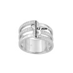 Bague Femme Argent et Oxydes Guy Laroche largeur
